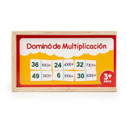 Dominó Madera Tablas de Multiplicar