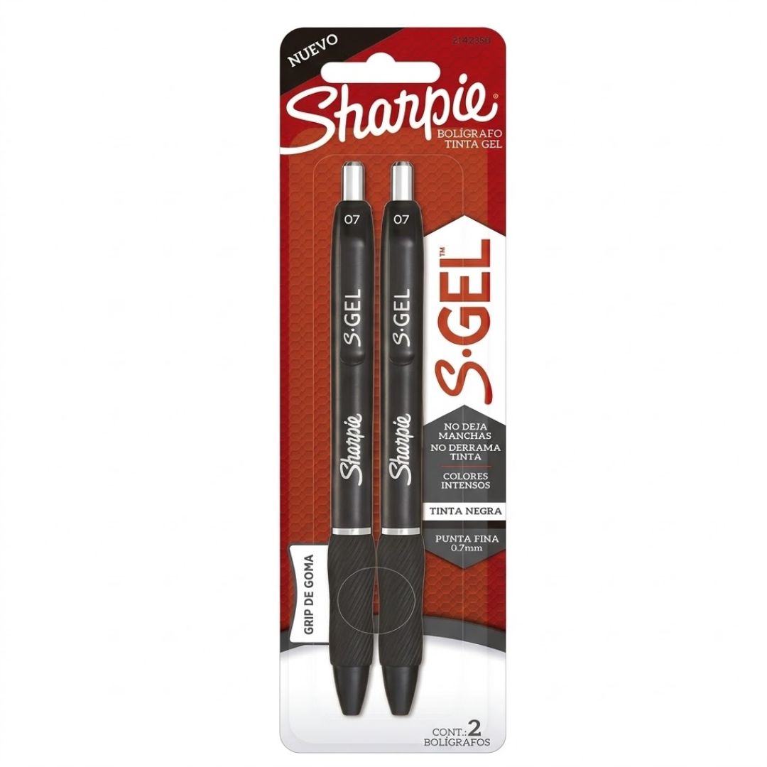 Lapicero Sharpie Gel RT 0.7 Negro