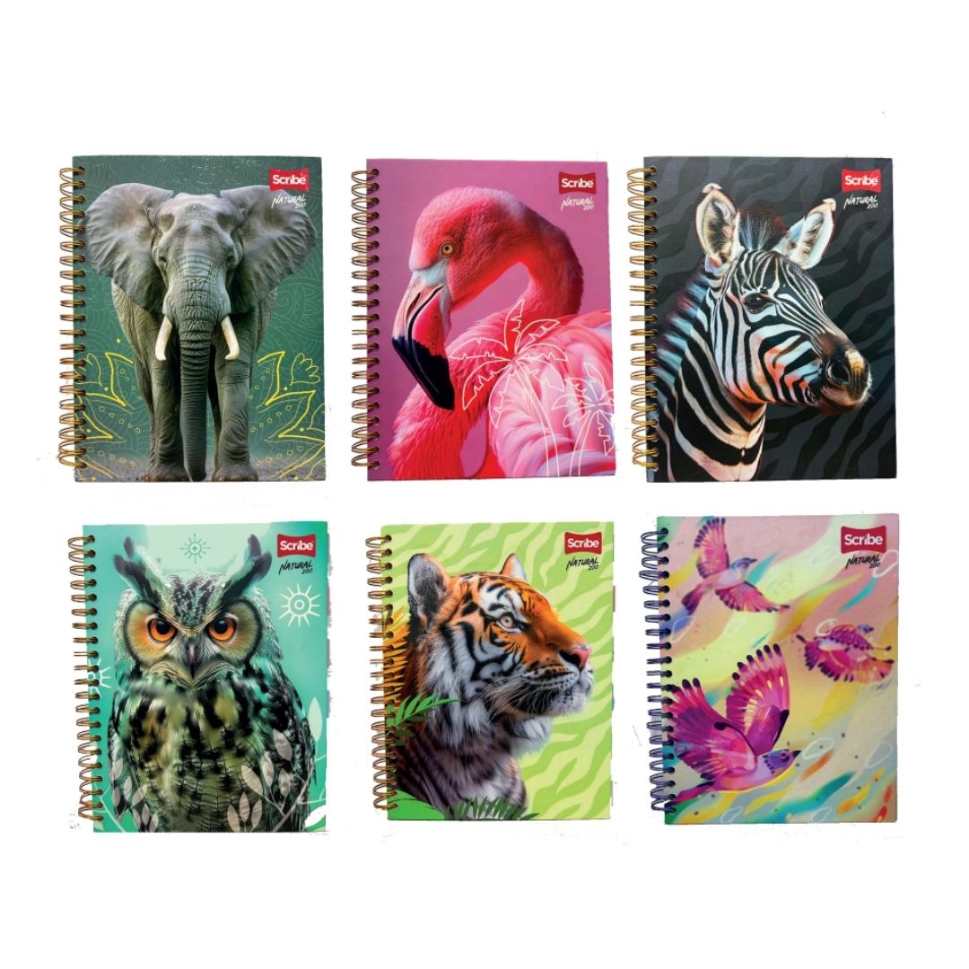 Cuaderno Scribe 105 Natural Zoo 7 Materias 175 Hojas