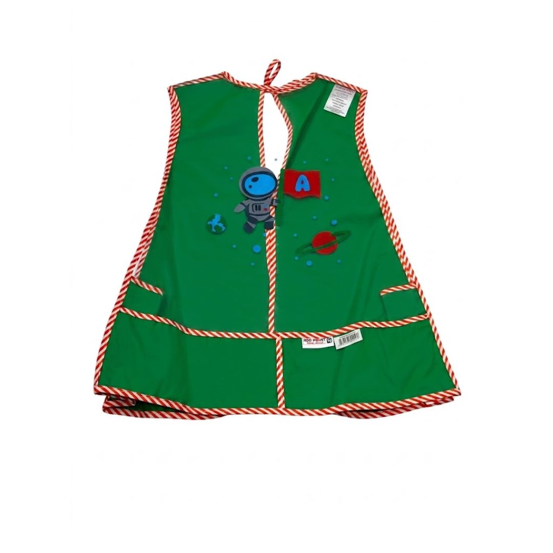 Delantal Red Point Kids Verde Sin Manga Talla 10