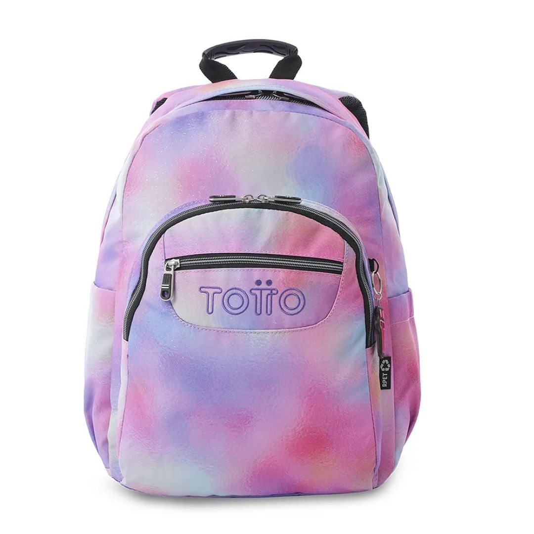 Morral Juvenil Acuarela Glitter Rosado Porta PC 14"