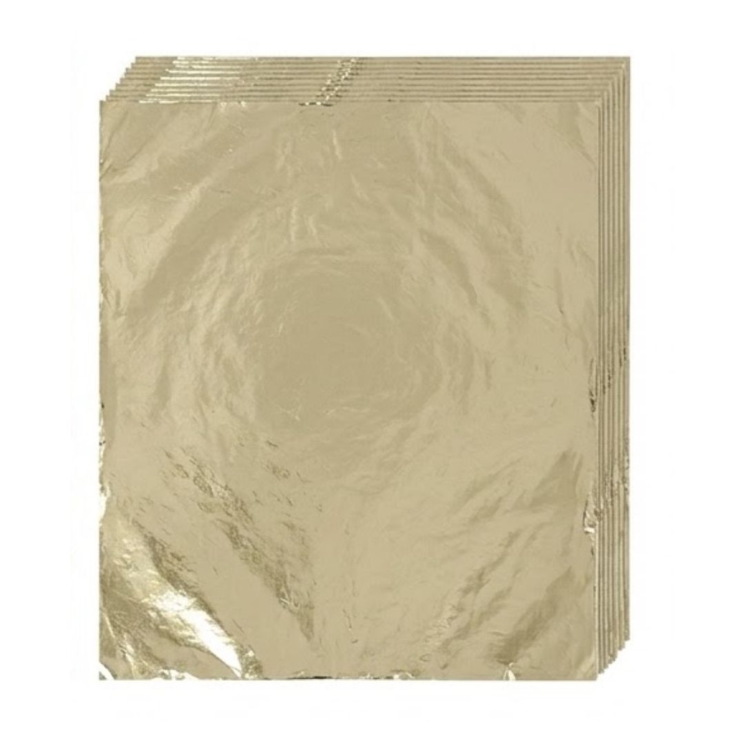 Hojas Metalizadas Franco Arte Oro 14x14 cm x 25 Und