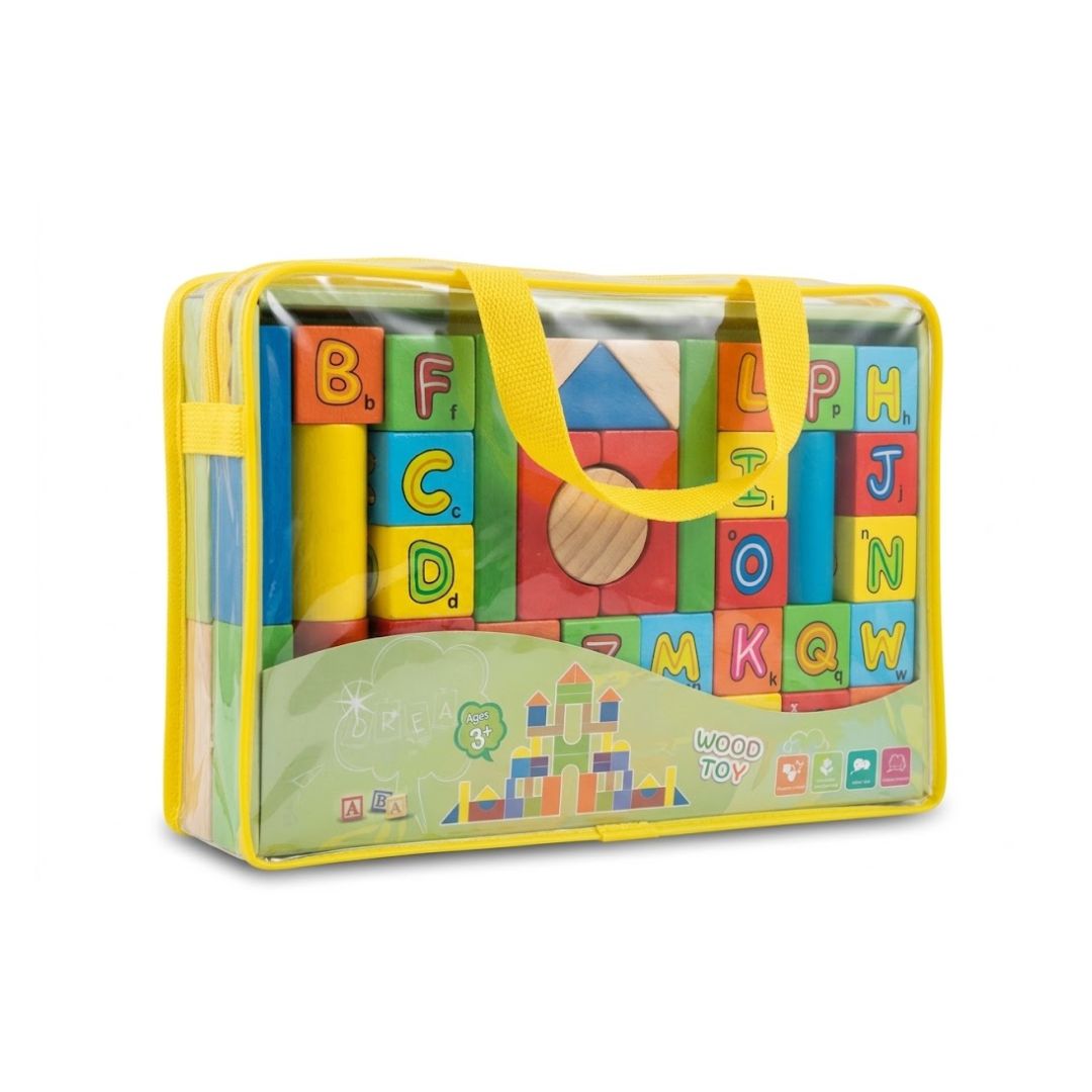 Juego de Bloques de Madera Didáctico para Niños