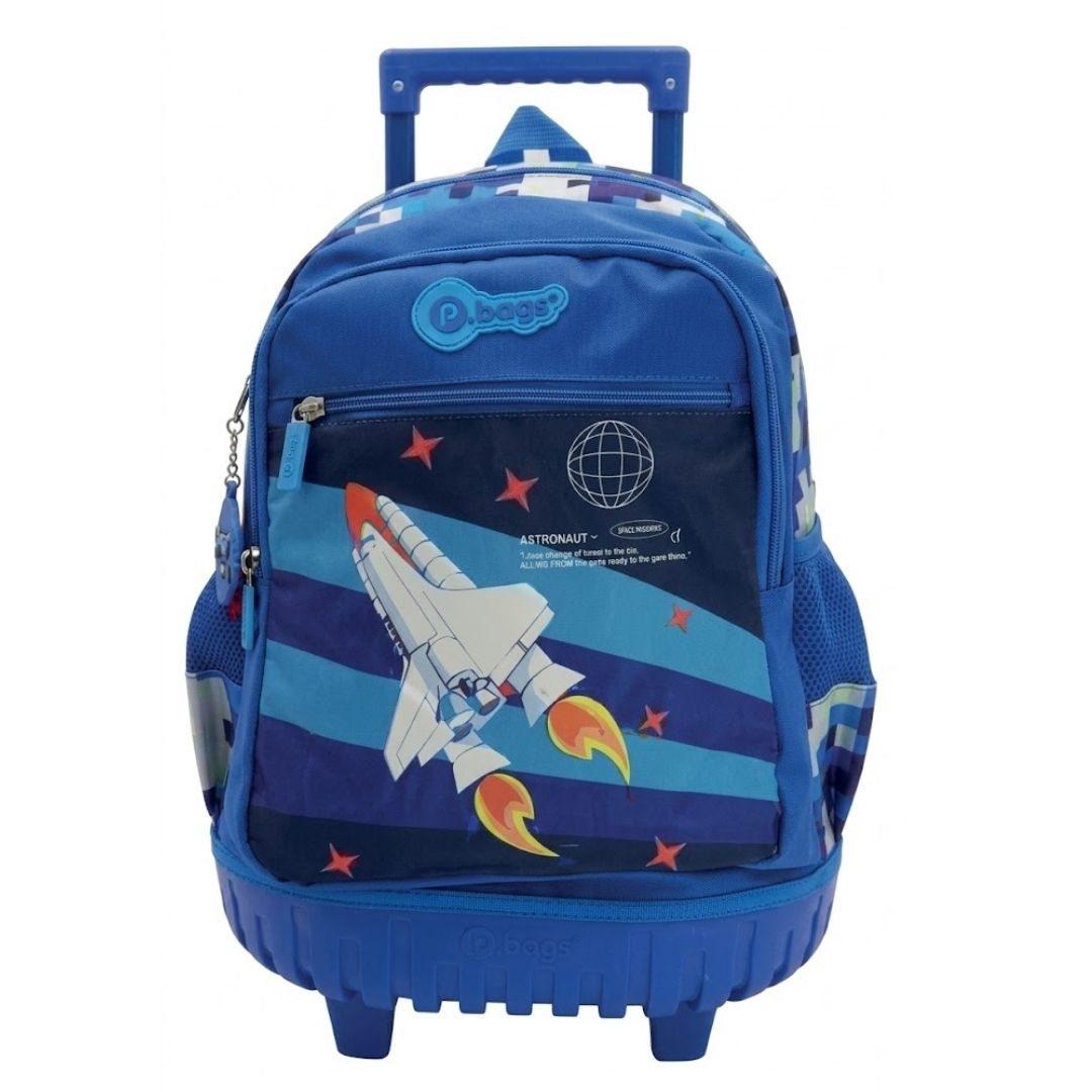 Morral Super Trolly Infantil Personajes 17 Blue
