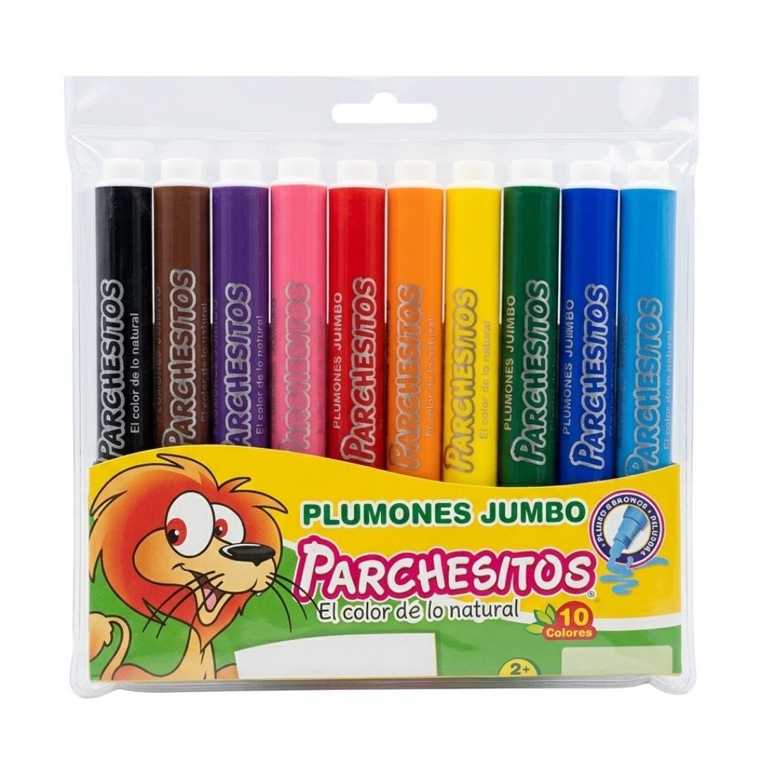 Plumón Parchesitos Jumbo x 10