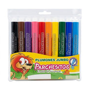 Plumón Parchesitos Jumbo x 10