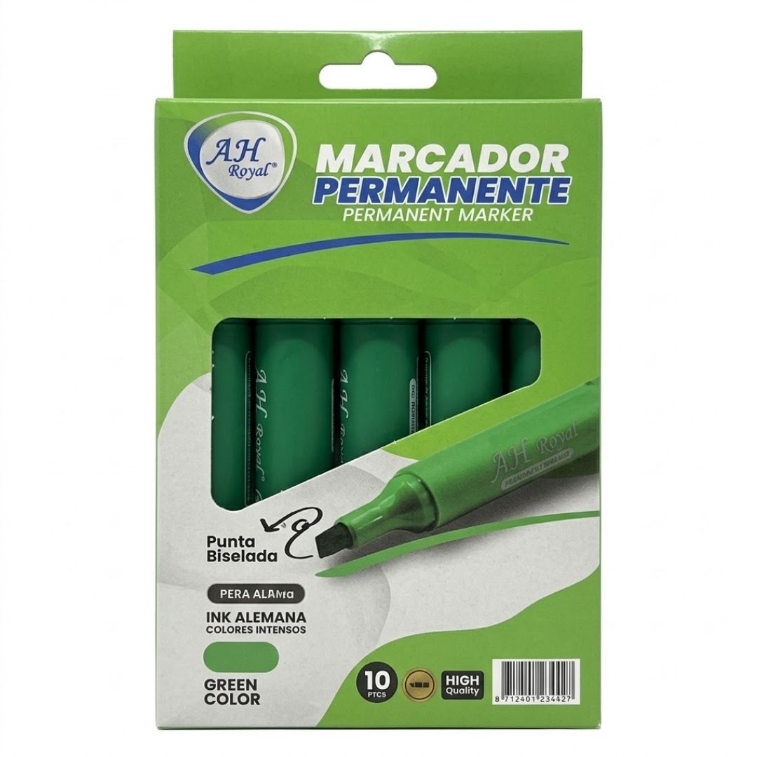 Marcador AH Royal Permanente Verde x 10