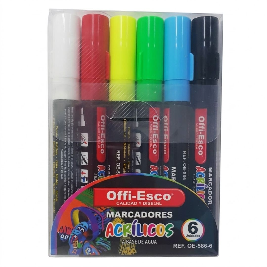 Marcador Offi-Esco Acrílico 5 mm x 6