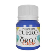 Pintura para Cuero Oro Color Azul Rey 30 ml