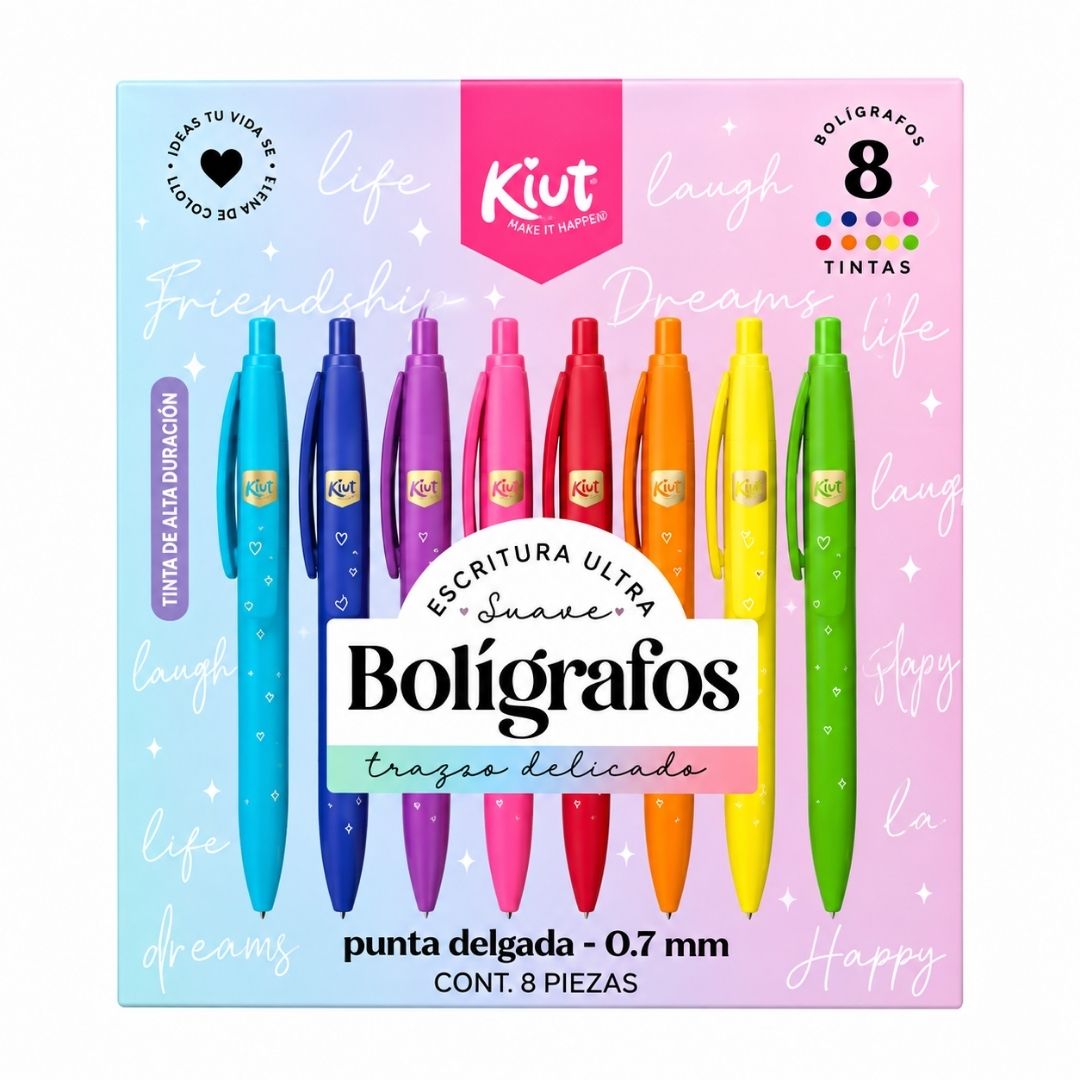 Bolígrafo Kiut Surtido - 8 Unidades