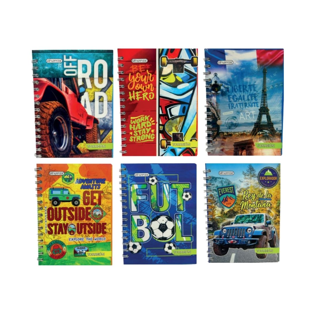 Cuaderno Pappyer Torreón Líneas 100 Hojas