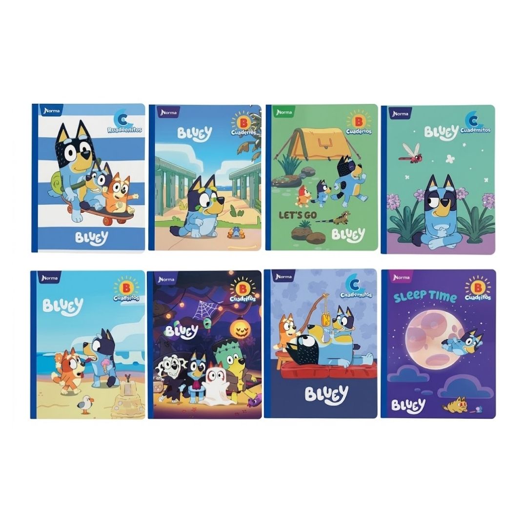 Cuaderno Cosido Norma Bluey de 50 Hojas