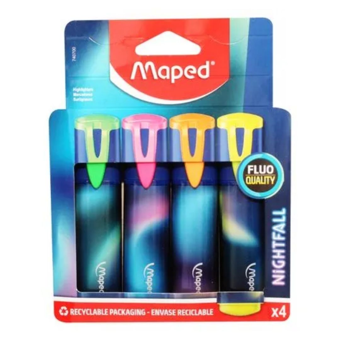 Resaltador Maped Nightfall Pouch x 4