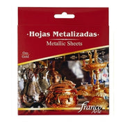 Hojas Metalizadas Franco Arte Oro 14x14 cm x 25 Und