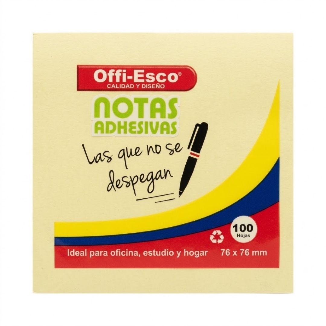 Taco Post-it Amarillo Offi Esco OE-362 x100