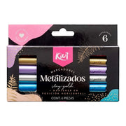 Marcador Norma Kiut Metalizados Punta Fina x 6