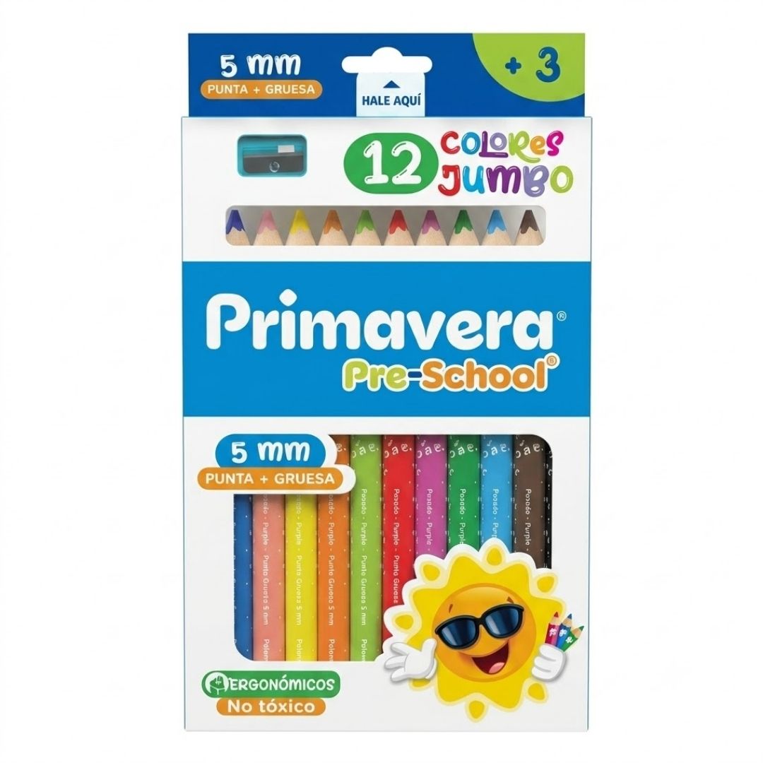 Colores Primavera Pre-School 5 mm 12 Unidades