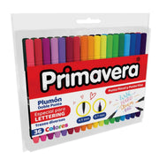 Plumones Primavera Doble Punta Pincel 36 Unidades