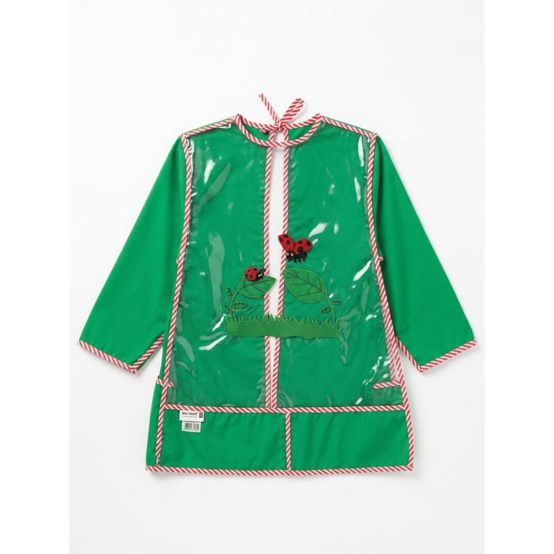 Delantal Red Point Kids Verde con Manga Talla 10