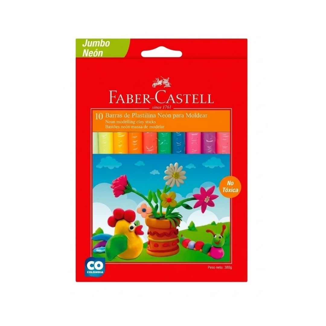 Plastilina Faber-Castell Triangular - 12 Piezas