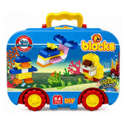 Juego de Bloques Armables con Ruedas 64 Piezas