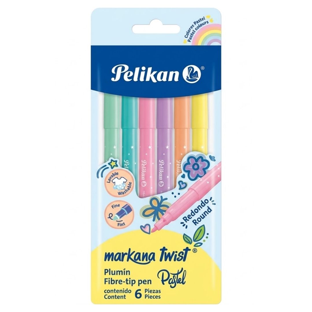 Plumón Pastel Pelikan Markana Twist x 6