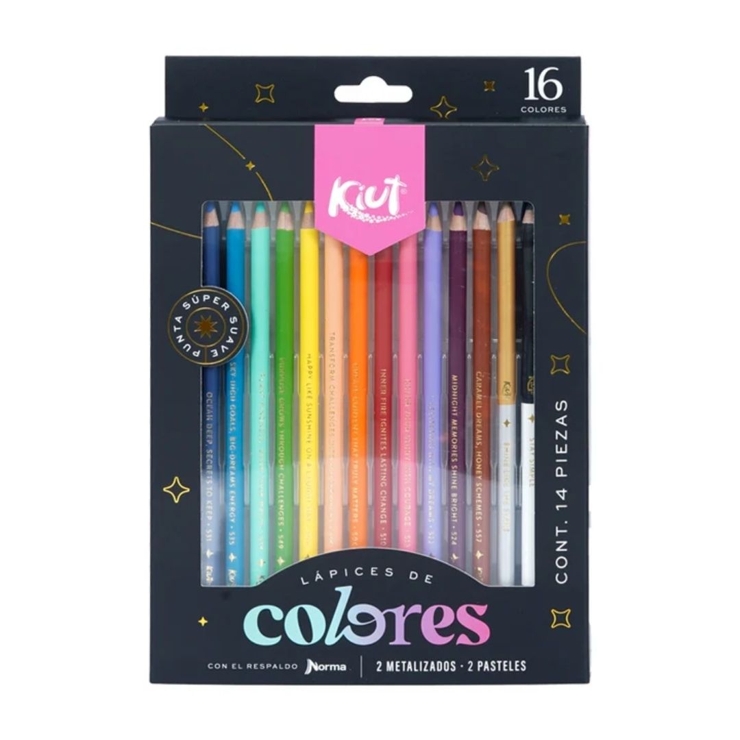 Colores Kiut Unipunta 16 Colores (14 Unidades)