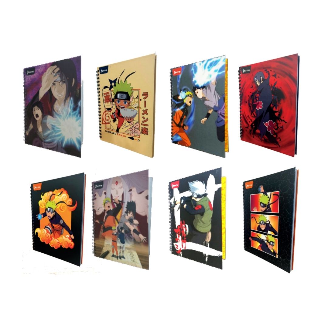 Cuaderno Norma Naruto Cuadro de 80 Hojas