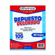 Repuesto Pappyer 105 Decorado - 80 Hojas