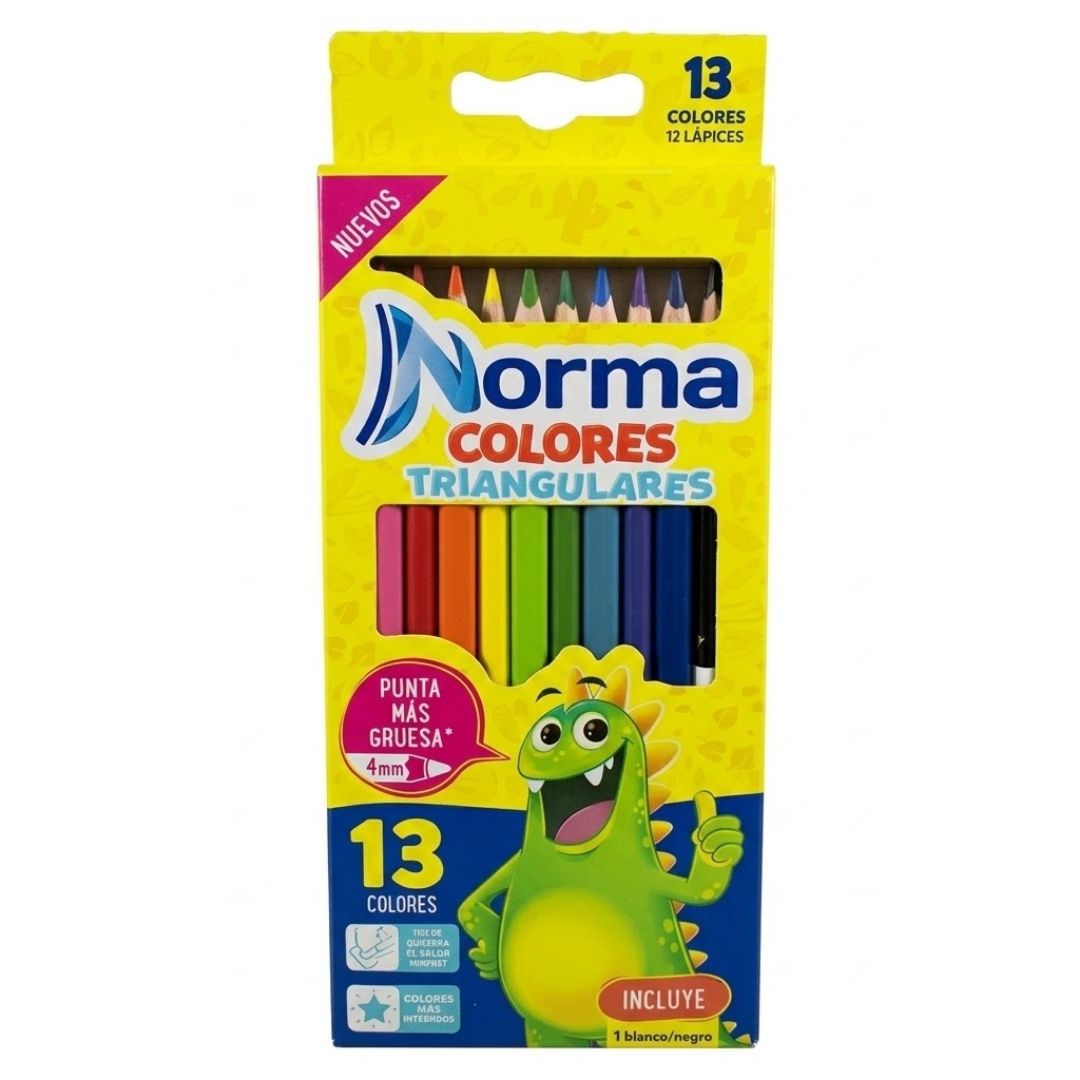 Colores Norma Super Triangular Corto X 12