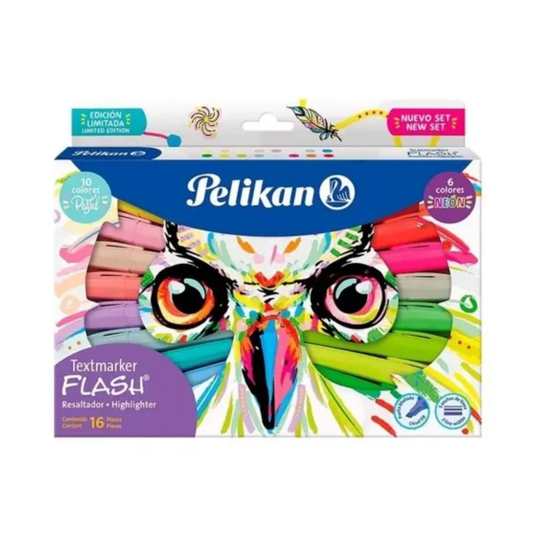 Resaltador Pelikan Textmarker Flash Búho x 16