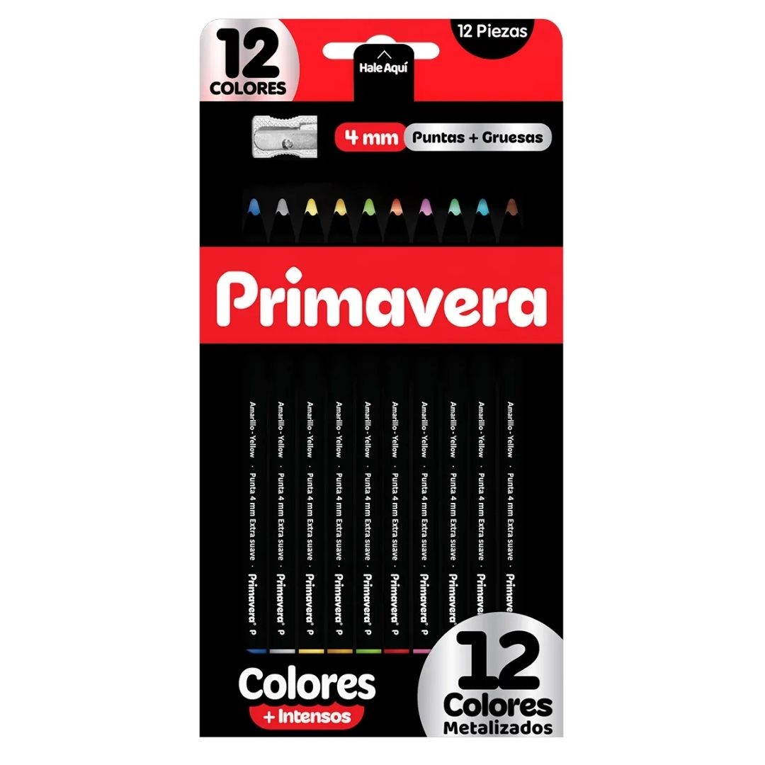 Colores Primavera Metalizados 4 mm 12 Unidades