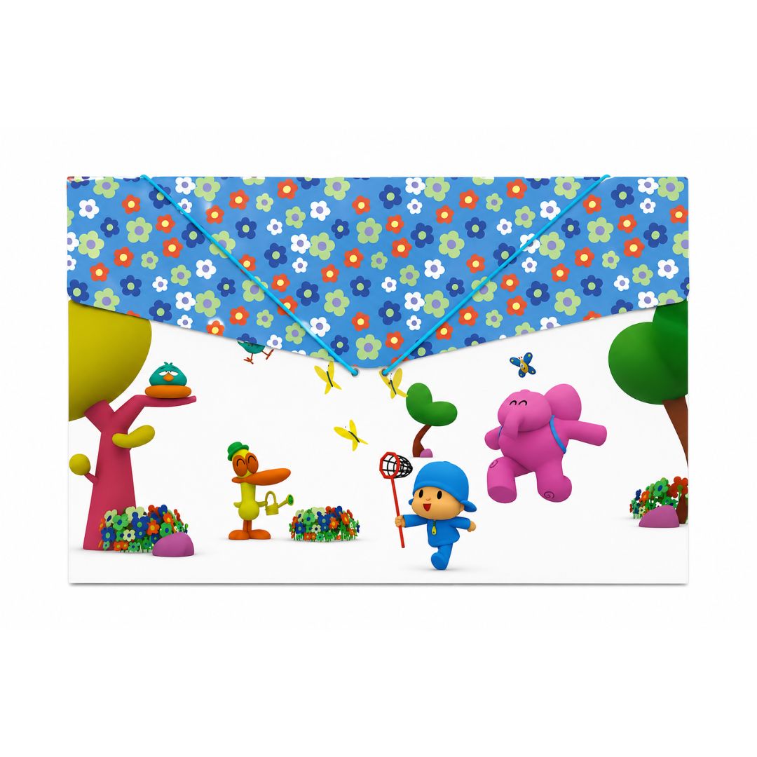 Carpeta Fuelle Plástica Primavera Pocoyo Pre-School