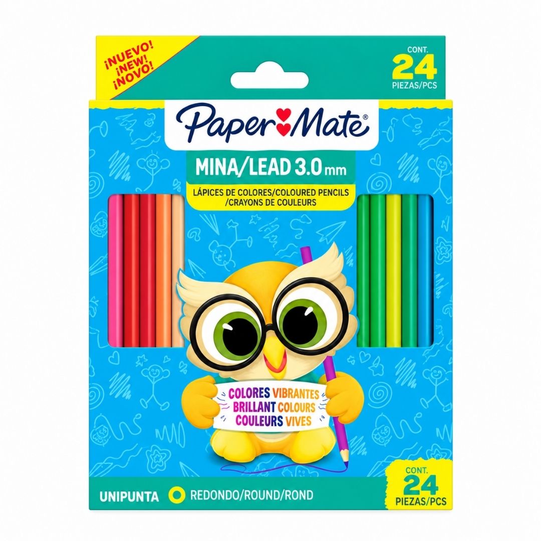 Colores Paper Mate Largos x 24 Unidades