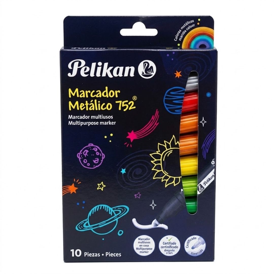 Marcador Gráfico 752 Pelikan Metálico x 10