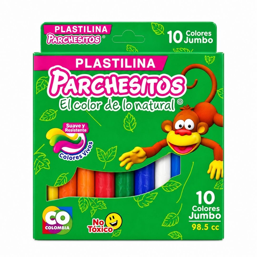 Plastilina Parchesitos Jumbo 10 Piezas