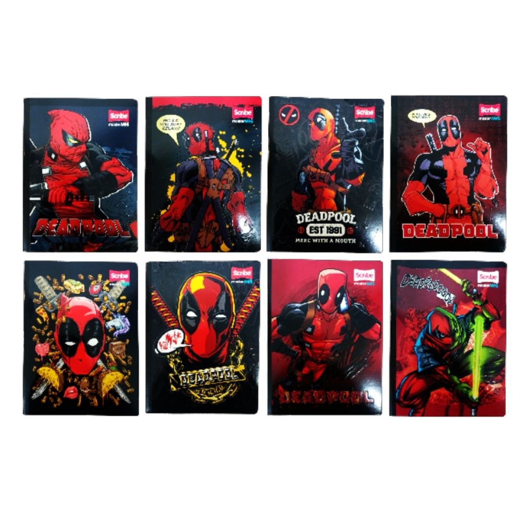 Cuaderno Cosido Scribe M+ Deadpool x 50 Hojas
