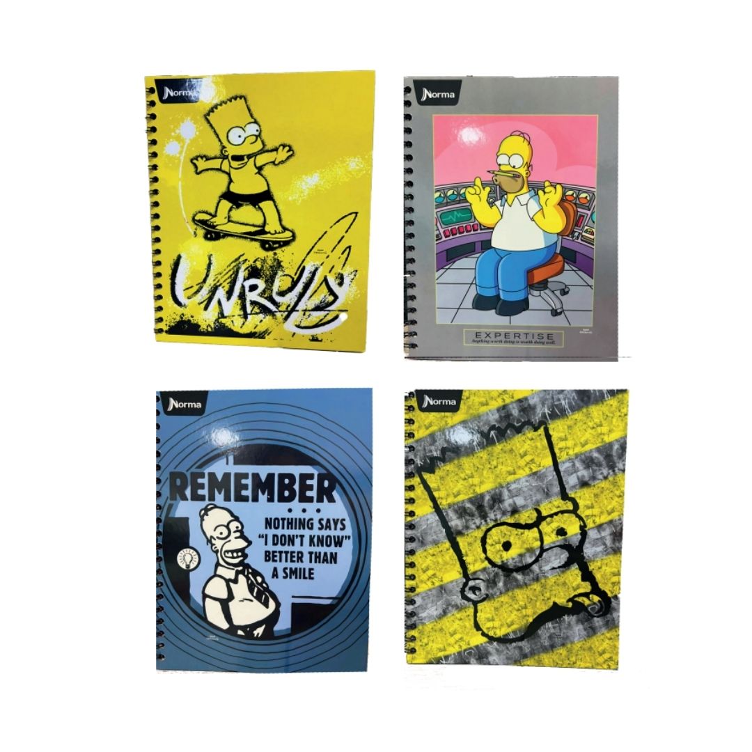 Cuaderno Norma Simpsons 7 Materias 175 Hojas