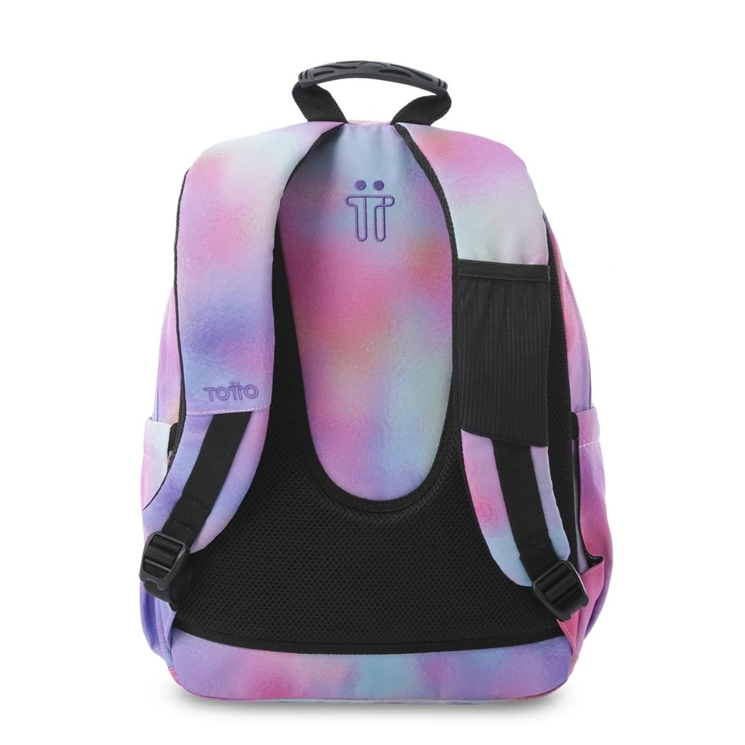 Morral Juvenil Acuarela Glitter Rosado Porta PC 14"