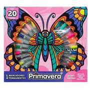 Combo Primavera Marcador Permanente x 20 + Cartilla