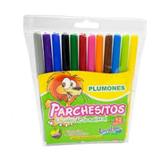 Plumón Parchesitos Lavables x 12