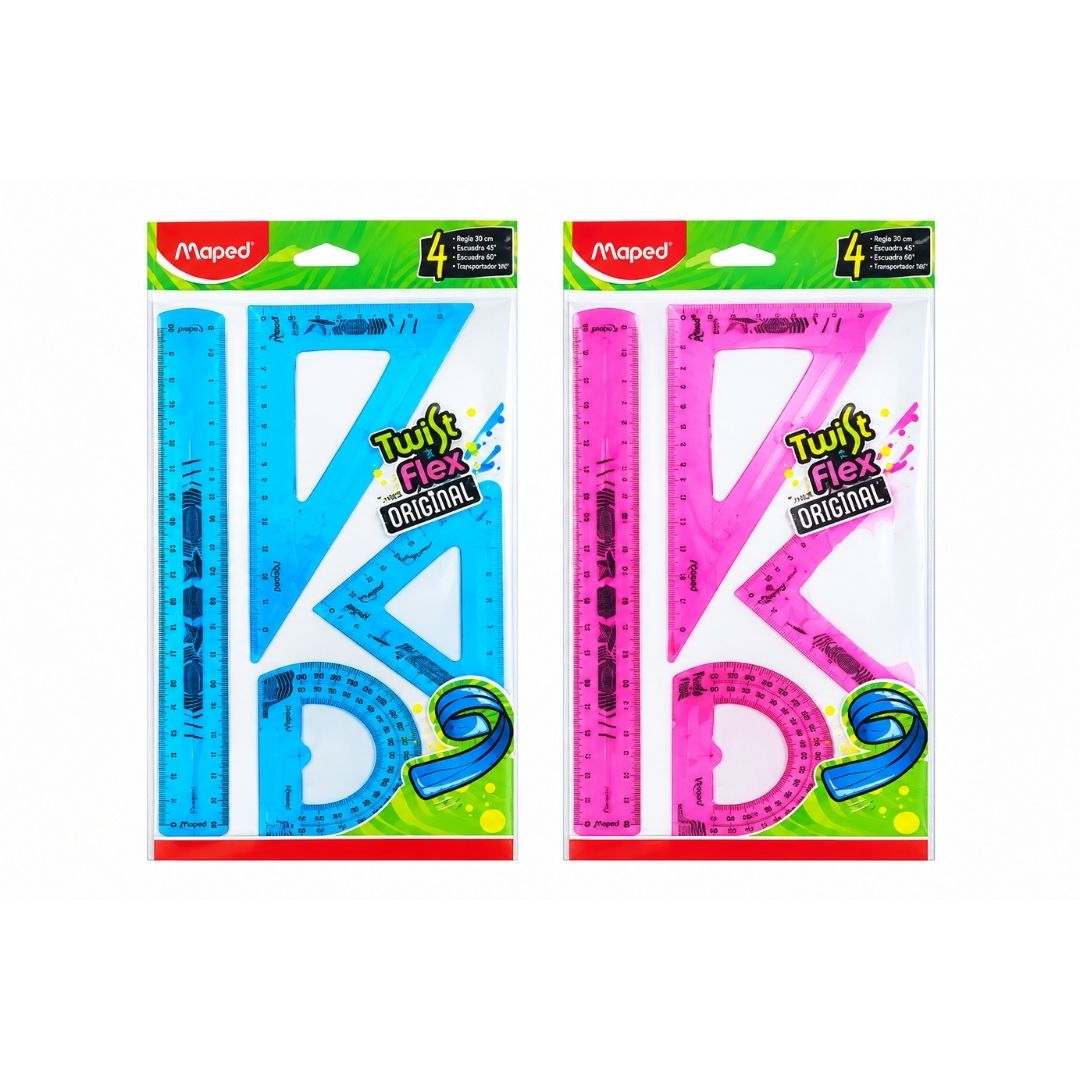 Juego Geométrico Maped Twist Flex 30 cm (4 Piezas)