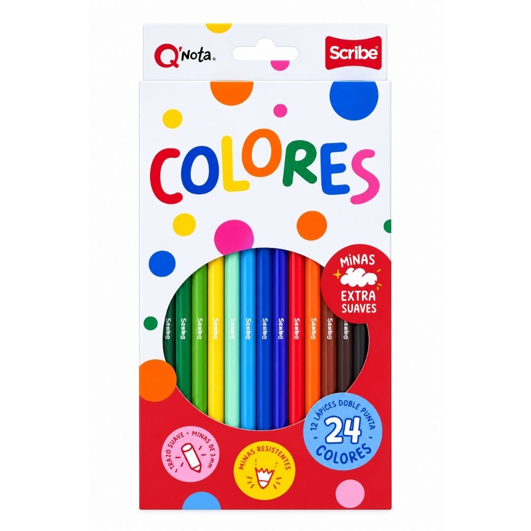 Colores Scribe Q Nota 24 Unidades