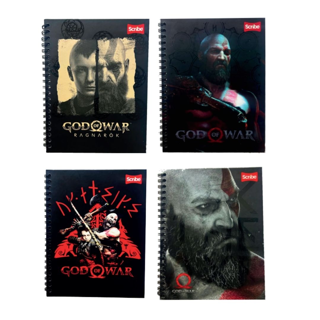 Cuaderno Scribe God of War Cuadro de 80 Hojas