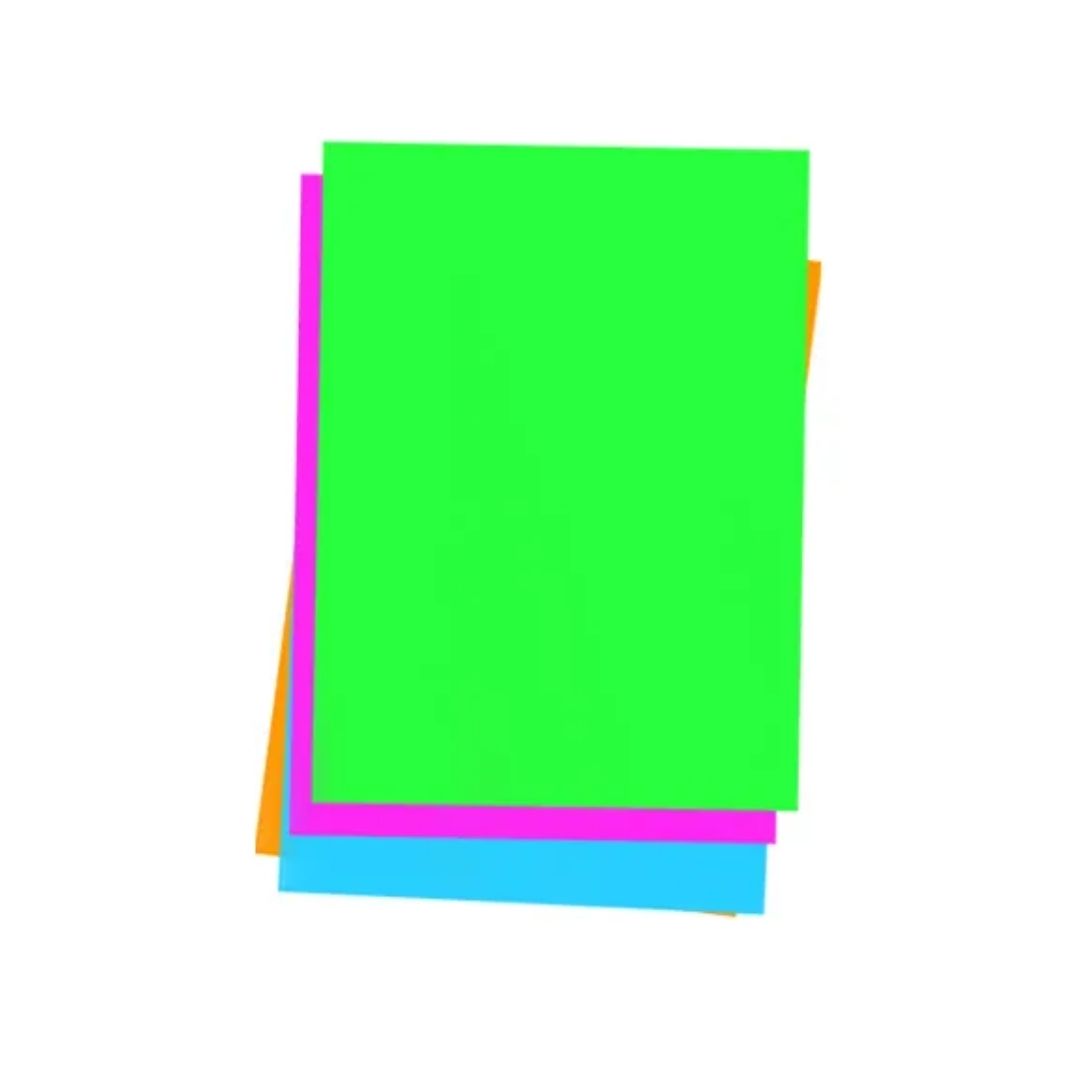 Cartulina Fluorescente en 1/8 X 7 Unidades