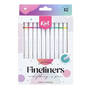 Marcador Fineliners Kiut Pastel x 12